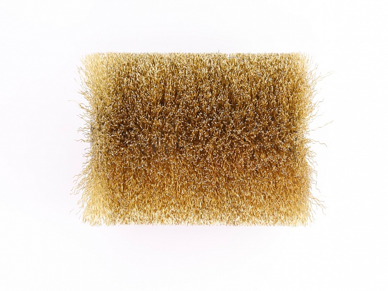 купить Щетка валик 120х100х19, ворс гофра латунированная сталь 0,15 для щеточных шлифмашин с доставкой