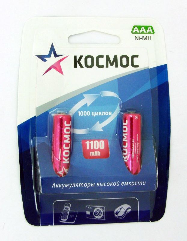 купить Батарейка аккумуляторная R3-1100mAh  Космос                                                          с доставкой