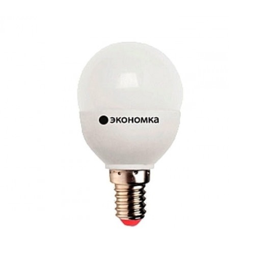 купить Лампа светодиодная Е14 Экономка GL45 7W 4500К (шарик) 560Лм                                          с доставкой