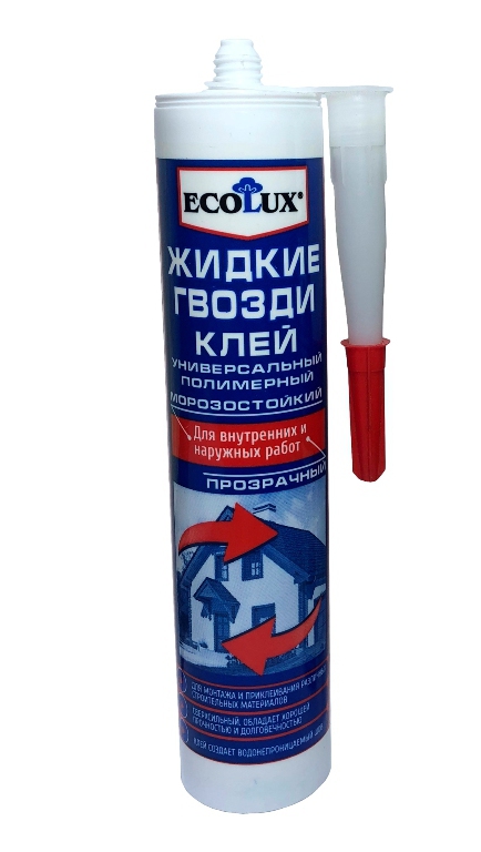 купить Клей монтажный ECOLUX Полимерный прозрачный 290мл с доставкой