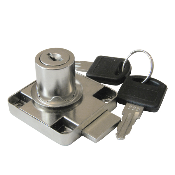 купить Замок мебельный LOCK.138.CR, прямоугольный хром D19х22 с доставкой
