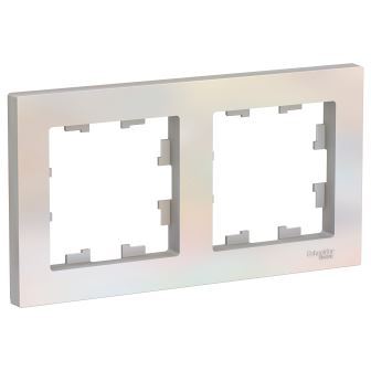 купить Рамка Schneider Electric Atlas 2-ая жемчуг ATN000402 с доставкой
