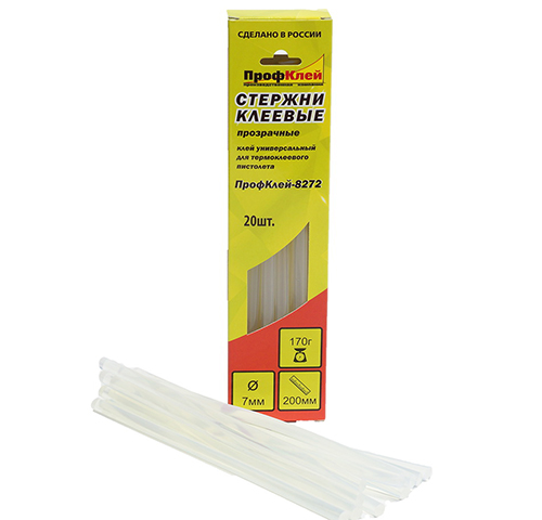 купить Стержни клеевые  ПрофКлей  Д 7 L-200мм, 170г.(20шт.) с доставкой