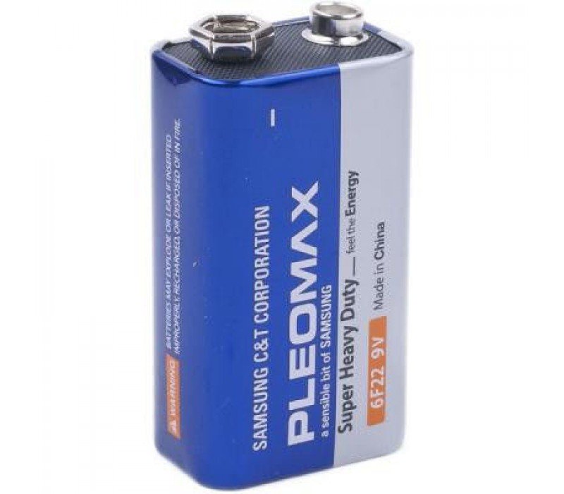 купить Батарейка 6F22 Samsung Pleomax (КРОНА) 9V солевая с доставкой