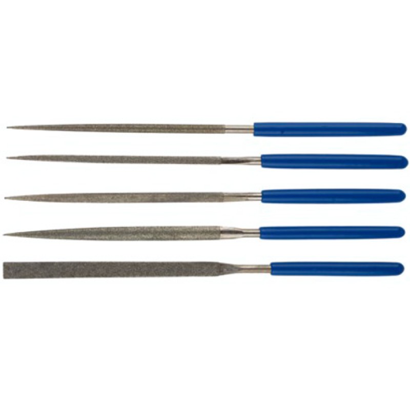 купить Надфили н-р ЗУБР "Эксперт" /5шт/ P140, 160*80мм, алмаз.напыл,в пакете PVC                            с доставкой