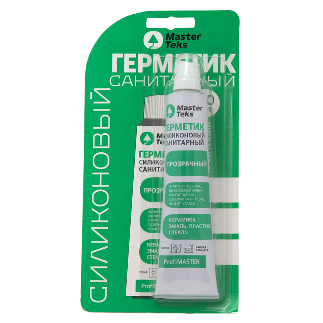 купить Герметик силиконовый санитарный MasterTeks ProfiMaster 80мл прозрачный с доставкой