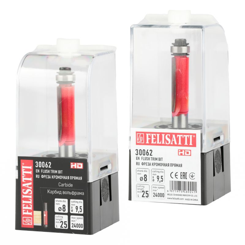 купить Фреза Felisatti кромочная прямая  9,5х25 хв.8мм с доставкой