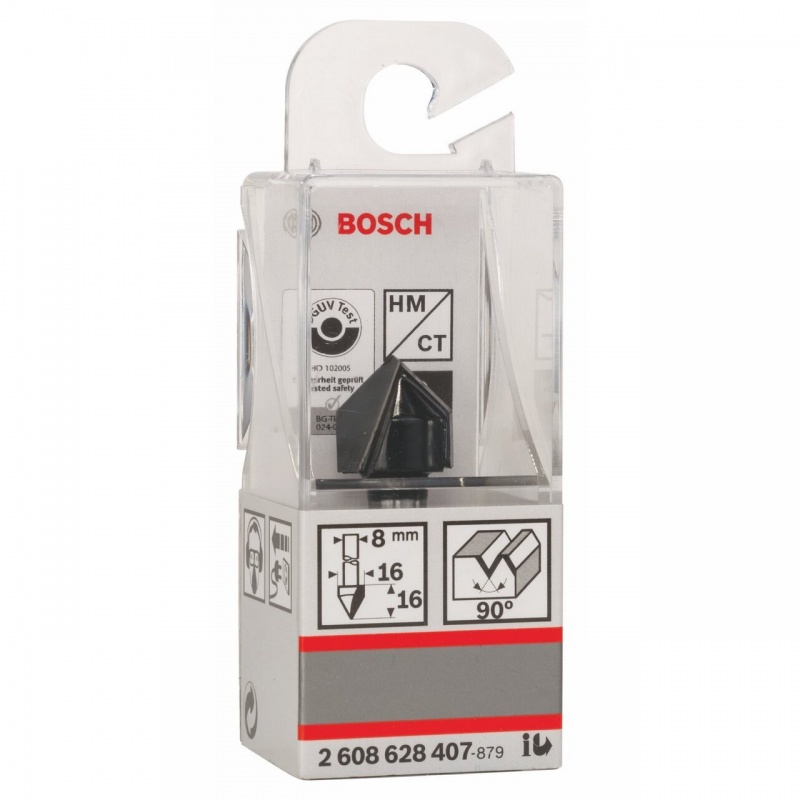 купить Фреза Bosch пазовая V-обр.8/16/16/45 (2.608.628.407)                                                 с доставкой