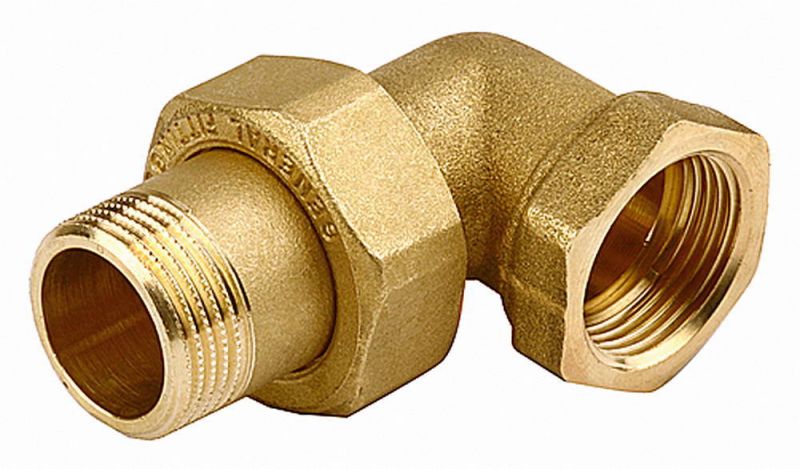 купить Соединитель GENERAL FITTINGS 1/2"г/ш, угловой с накидной гайкой, латунь, сантехнический  с доставкой