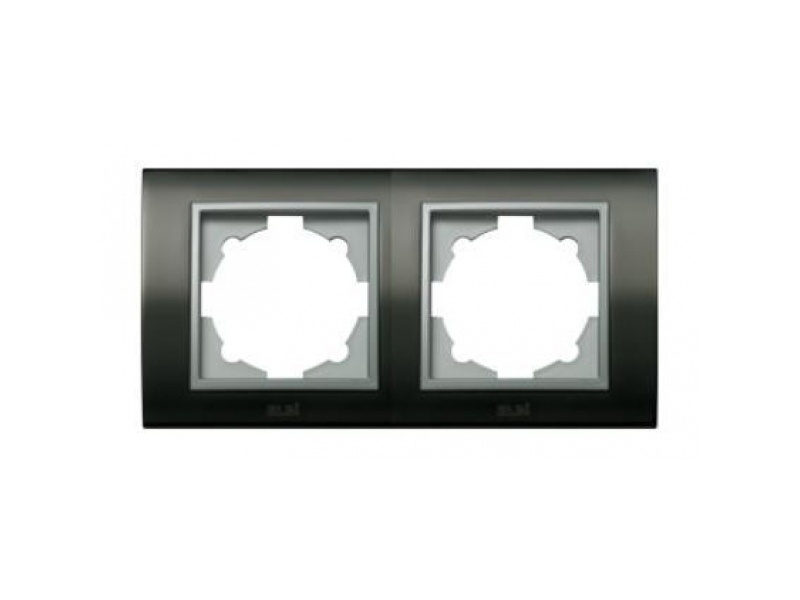 купить Рамка El-Bi Zena черная 2х-местная                                                                   с доставкой