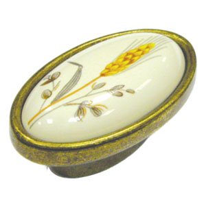 купить Ручка мебельная кнопка ОФК 749 бр+кремовый с доставкой