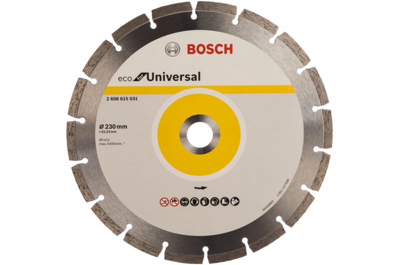 купить Диск алмазный 230х22,23мм сухой рез Bosch ECO Universal (2 608 615 031) с доставкой
