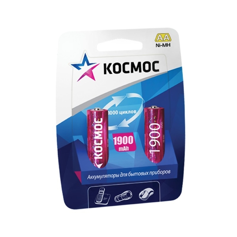 купить Батарейка аккумуляторная R6-1900mAh  Космос с доставкой