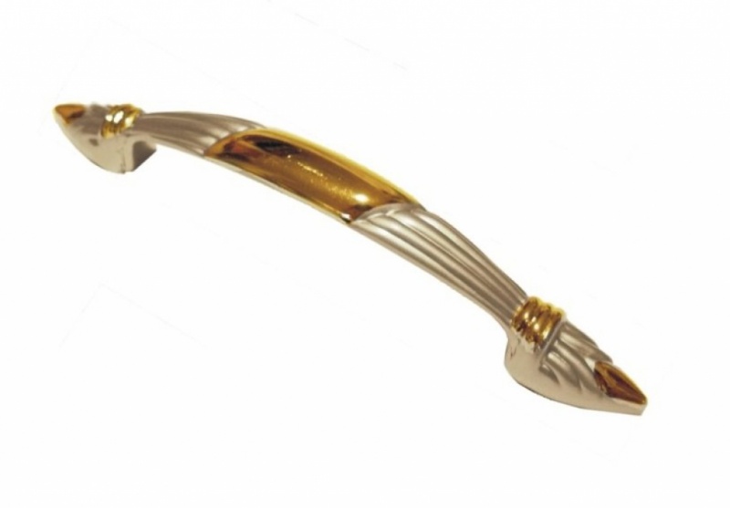 купить Ручка мебельная скоба SOLLER 3164-96 золото/сатин 128-041                                            с доставкой