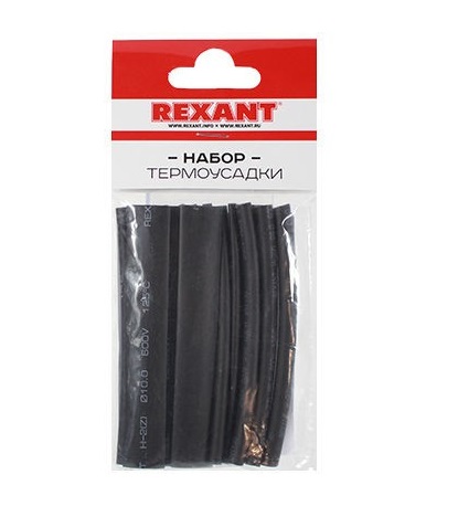 купить Набор термоусадочных трубок ТУТ №5 Rexant Стандарт 18шт с доставкой