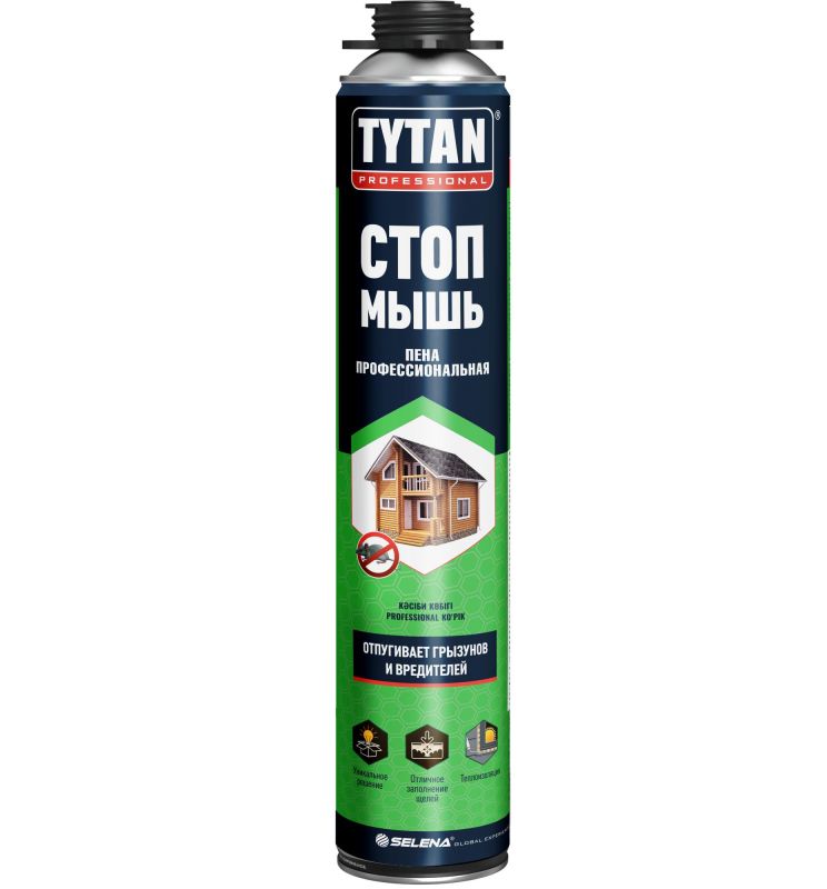 купить Пена TYTAN Professional "СТОП МЫШЬ" 750мл ПРОФИ летняя (+5°C до +30°C) с доставкой