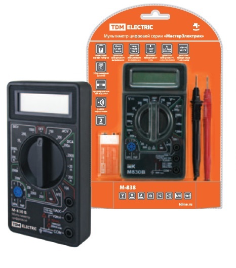 купить Мультиметр M830 В TDM SQ1005-0001 с доставкой
