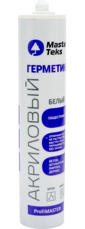 купить Герметик акриловый MasterTeks ProfiMaster 290мл белый с доставкой