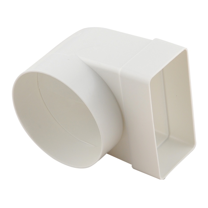 купить Соединитель 90° прямоугольного воздуховода 204x60мм с круглым D150  с доставкой