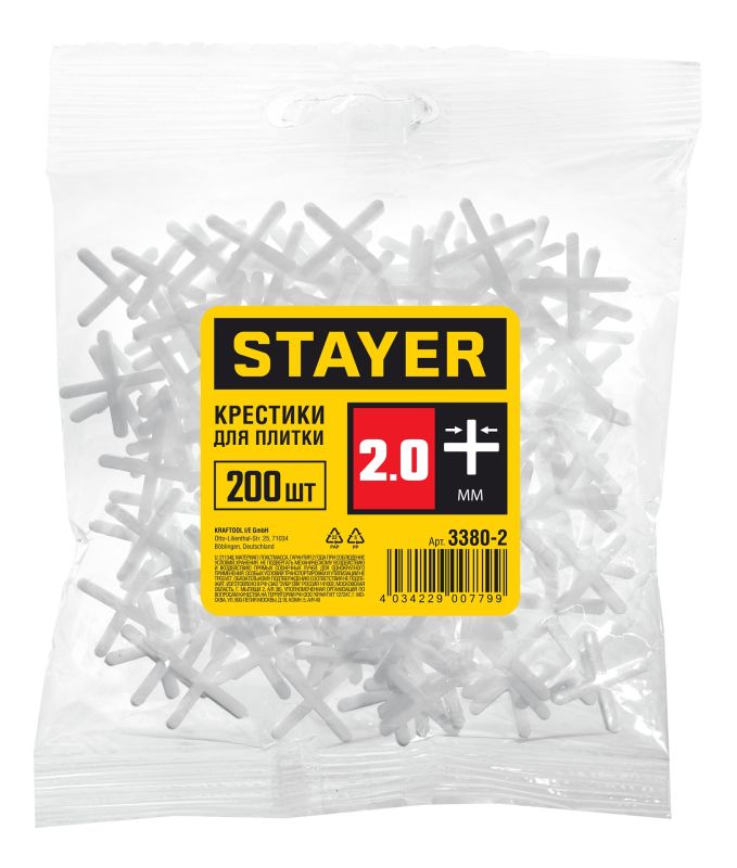 купить Крестики для плитки STAYER 2мм 200шт с доставкой