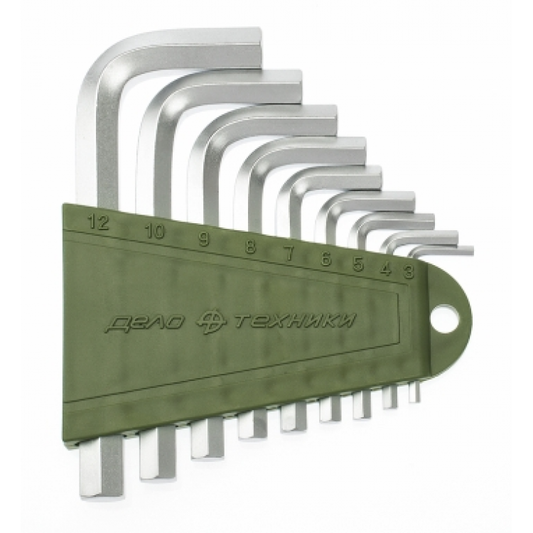 купить Набор ключей шестигранных Дело Техники  9шт, 3-12мм, короткие                                        с доставкой