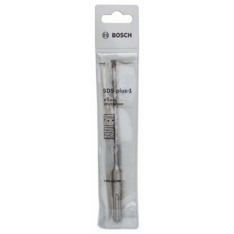 купить Бур  SDS+1 Bosch  5 х100/160 (2.608.680.259)S2,блистер с доставкой
