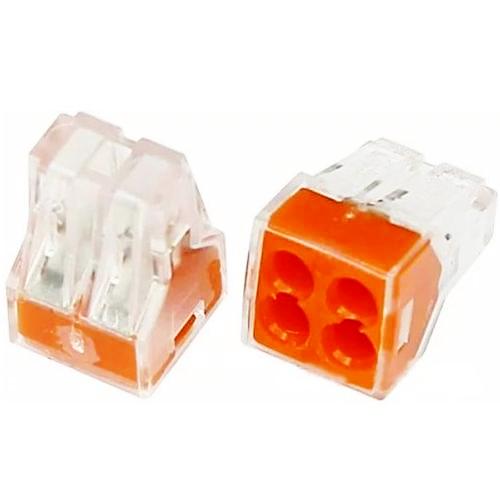 купить Зажим безвинтовой 4х (1-2,5mm2) прозрачный Rexant/ TDM с доставкой
