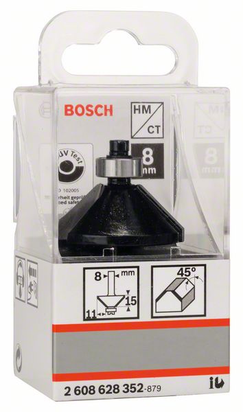 купить Фреза Bosch для снятия фасок 8/11/15/56 (352)                                                        с доставкой