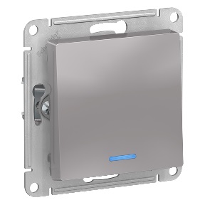 купить Выключатель Schneider Electric Atlas (модуль) 1кл. алюминий подсветка  ATN000313 с доставкой